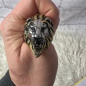 Bikers Vintage Lions Head Ring Men’s Size 13